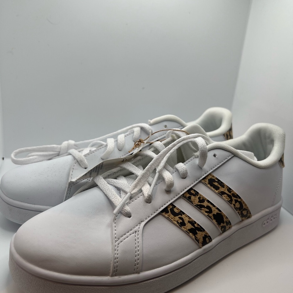 Adidas Grand Court K Leopard NEW with tags